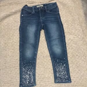 Stylish Blue Jeans with Rhinestone Accents